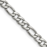 Chisel Stainless Steel Polished 6.3mm 22 inch Figaro Chain